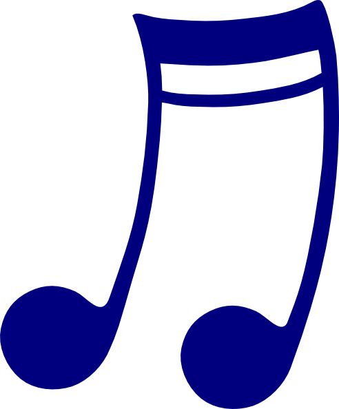 Blue Music Note Svg Clip Arts 492 X 594 Px (492x594), Png Download