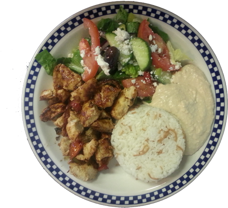Chicken Gyro Platter - Zazynia Mediterranean Grill (500x462), Png Download