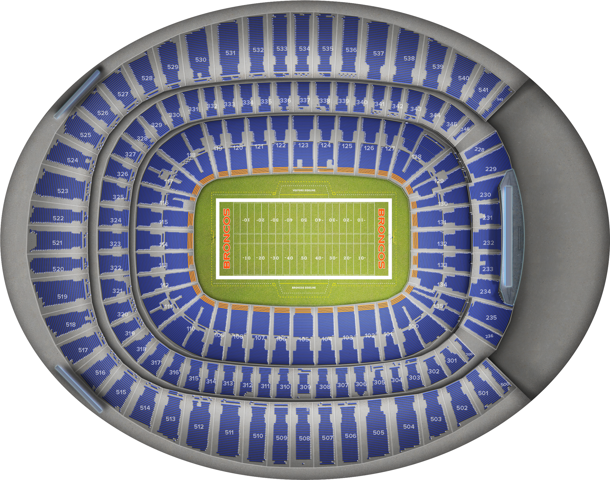 Mile High Stadium (2560x1936), Png Download