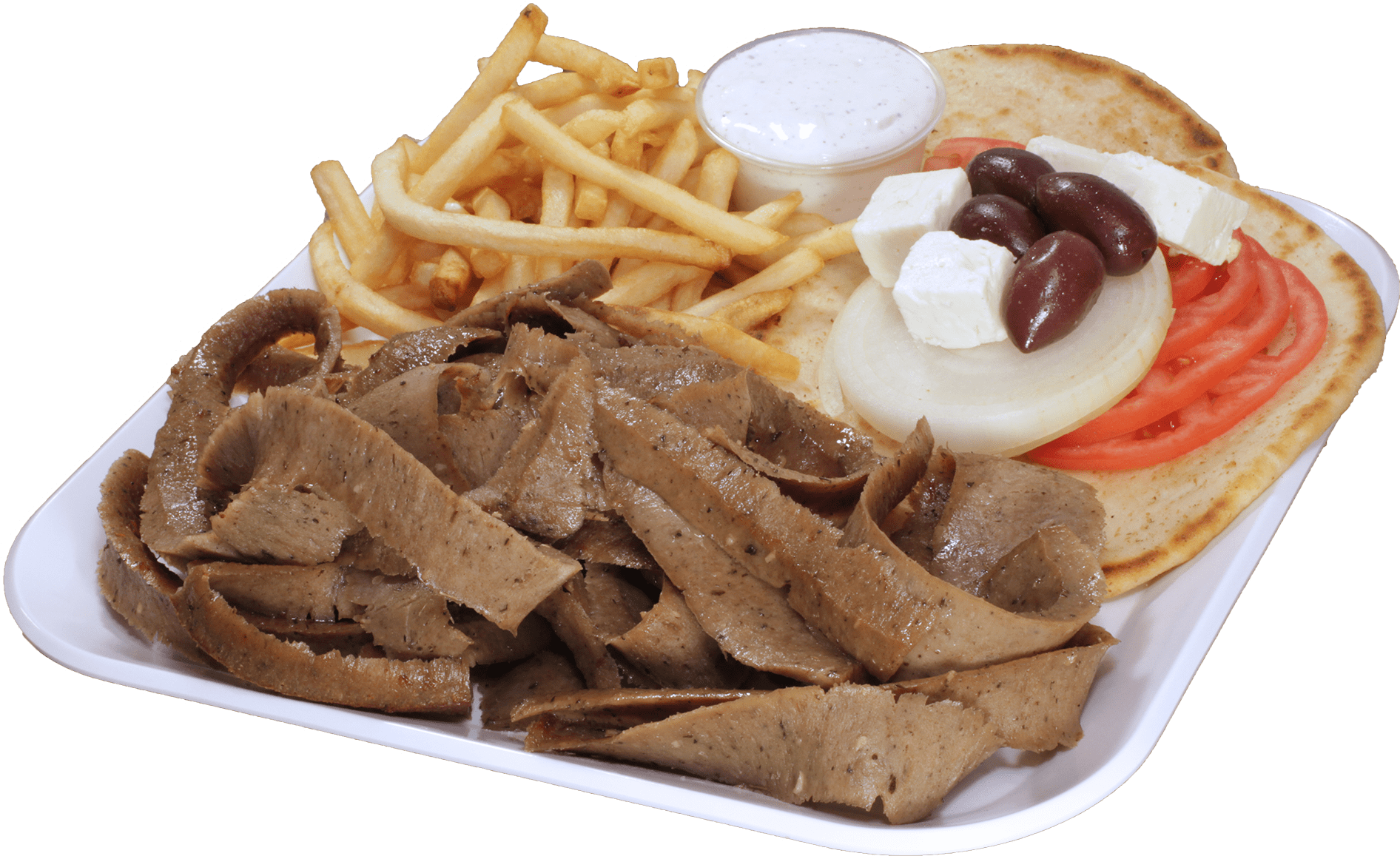 Joeys Red Hots Gyro Plate - Kids' Meal (1920x1191), Png Download