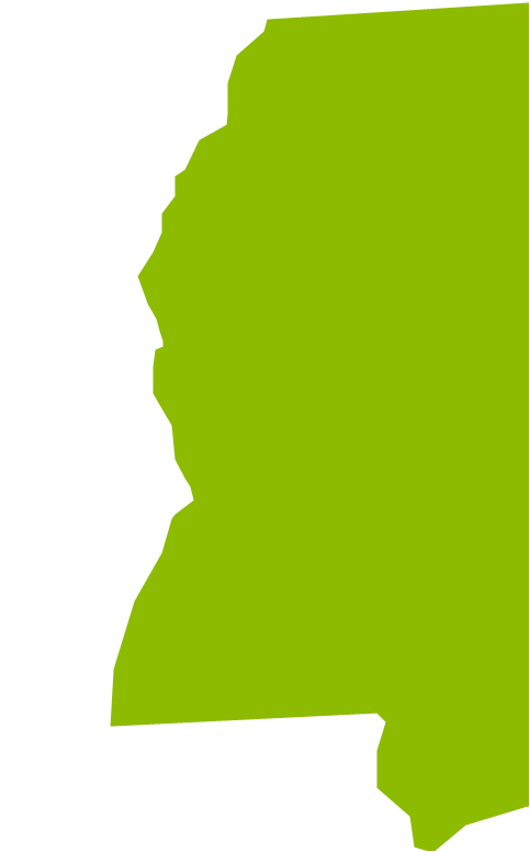 Mississippi, Mississippi, - Vector Map Of Mississippi (640x775), Png Download