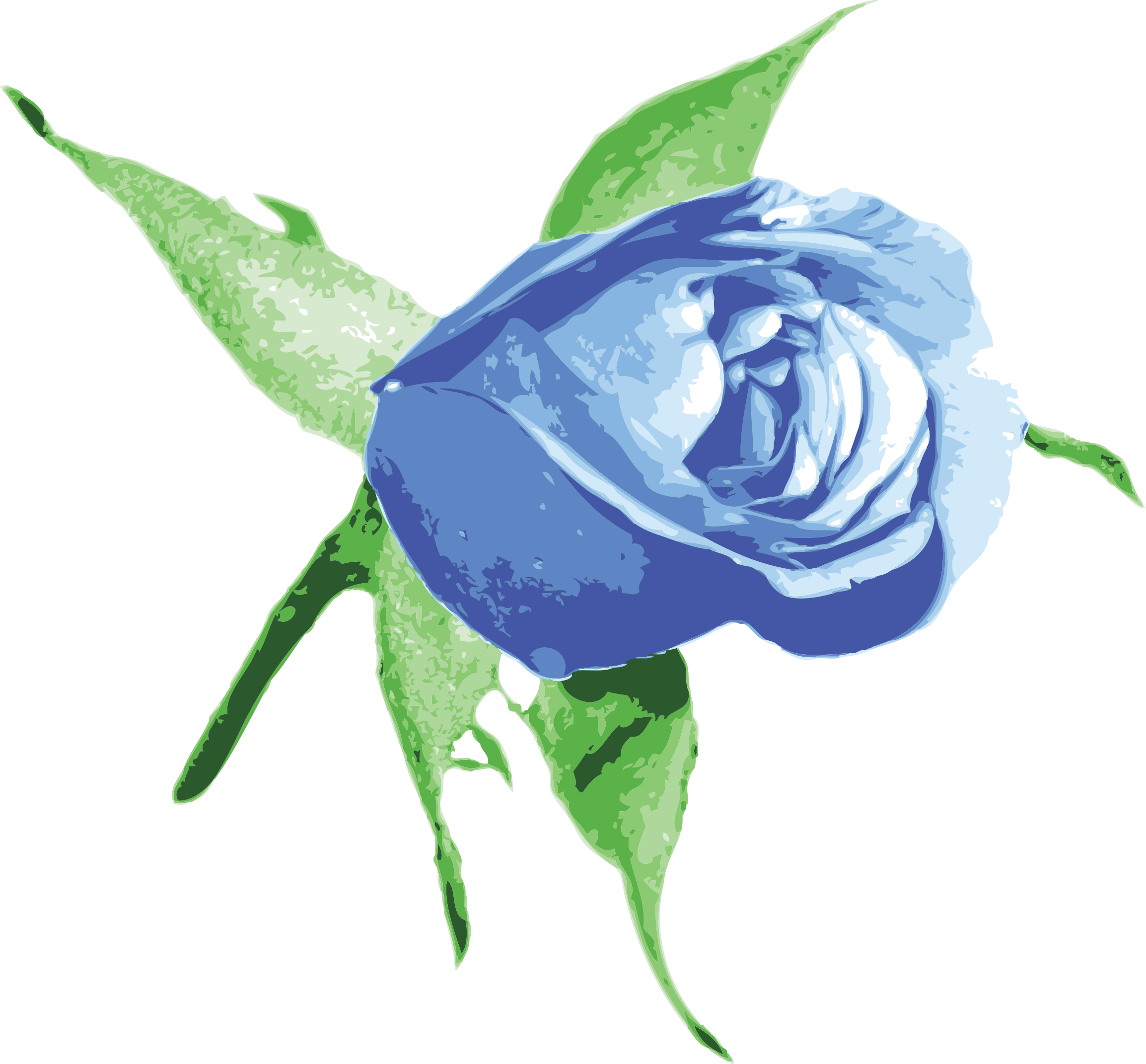 Clipart Raseone Rose Blue - Blue Rose Bud Png (2308x2142), Png Download