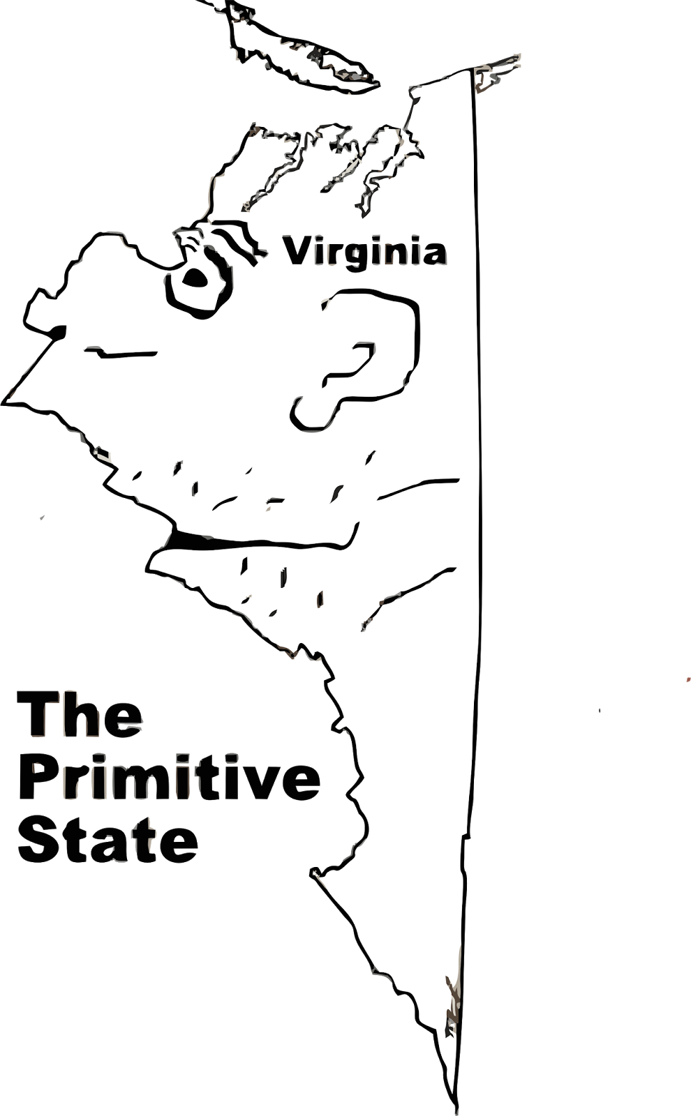 A Funny Map Of Virginia - Adobe Certified Expert (990x1600), Png Download