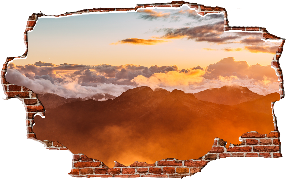 Zapwalls Decals Above The Mountain Orange Cloudy Sky - Potter's Heart: Powerful Prophetic Words (1280x750), Png Download
