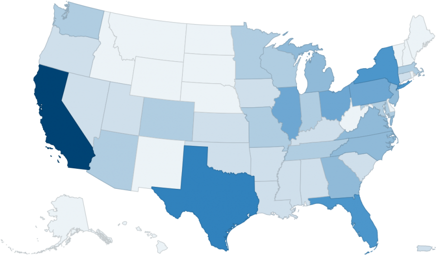 List Of U S States And Territories By Population Fictional - States By Population (616x361), Png Download