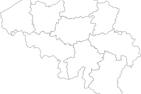 France Map Outline Png » Full Hd Maps Locations - Carte De La Belgique (450x300), Png Download