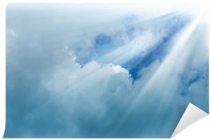 Ray Of Light Passes Through The Cloudy Sky Wall Mural - Envelope (400x400), Png Download
