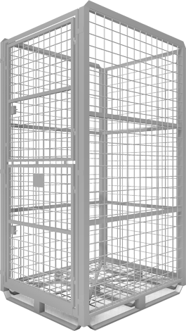 Parcel Cages & Stillages - Metal Cages (265x470), Png Download