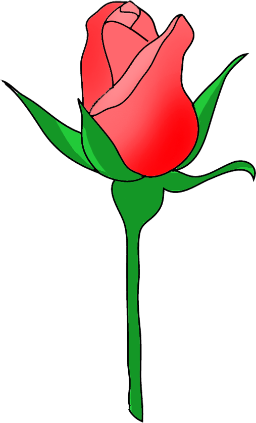 Flower Image Gallery Useful Clip Art Purple - Clip Art Of Bud (526x886), Png Download