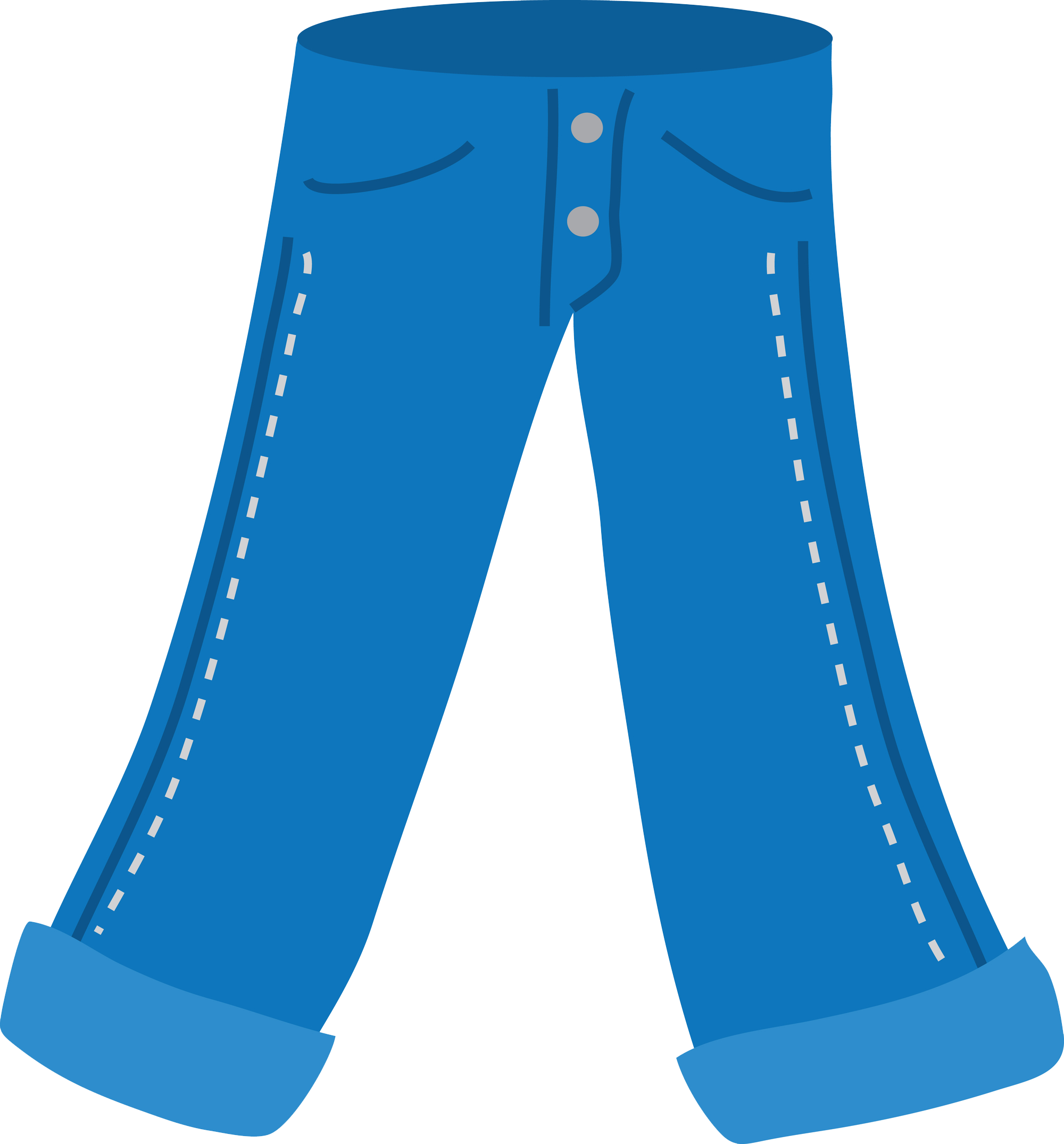 100ud83eudd37 Clothing Clip Art Images Black And White - Pants Clipart (2000x2151), Png Download
