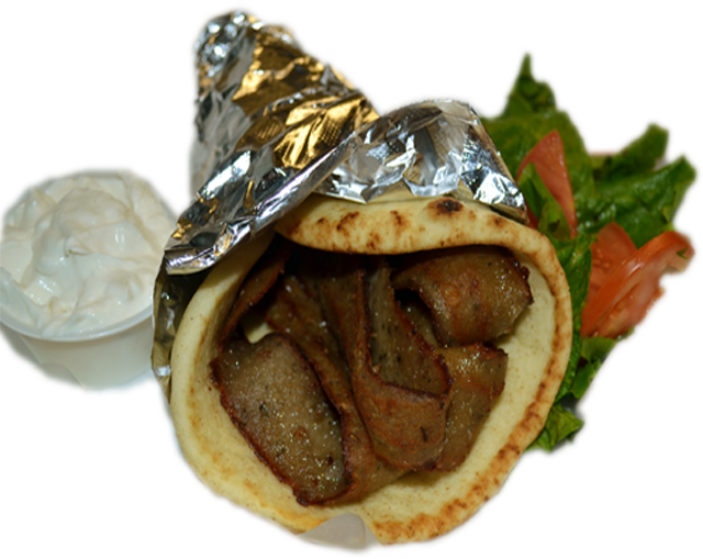 Sandwich Gyro Wrap - Gyro (640x509), Png Download