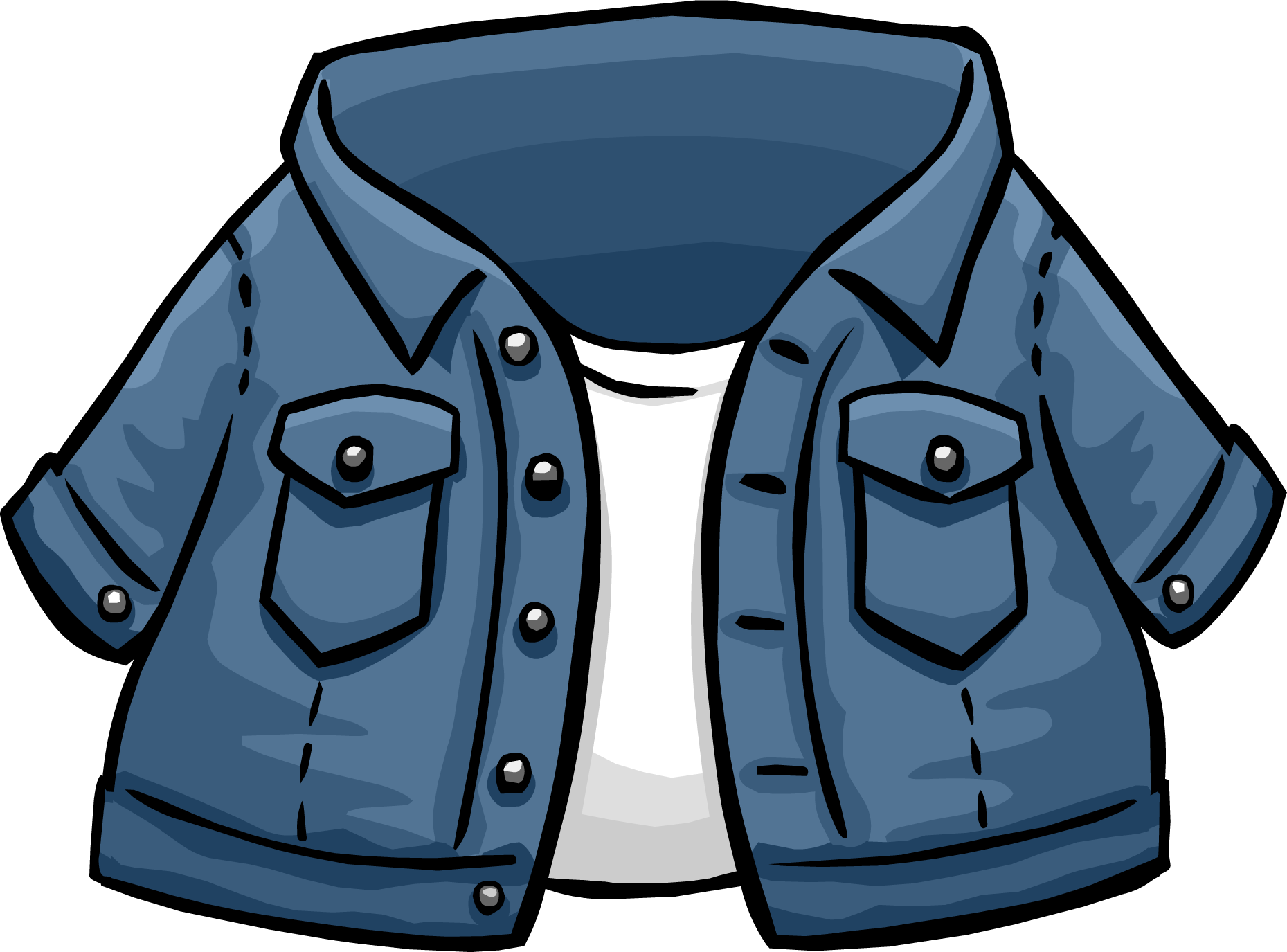 Jean Jacket Icon 251 - Club Penguin Jacket (1859x1375), Png Download