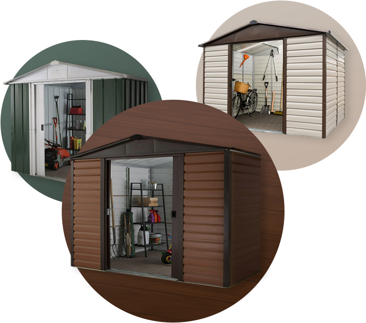 Wide Range - Yardmaster Woodgrain Effect Metal Shiplap Shed (800x700), Png Download