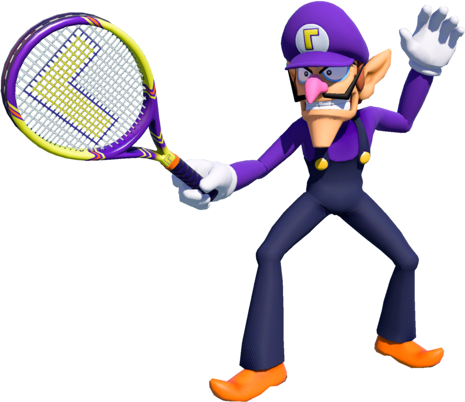 Waluigi Mario Tennis Ultra Smash - Waluigi Mario Tennis Aces (1024x925), Png Download