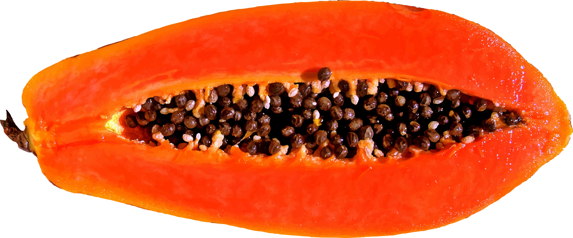 Papaya Transparent Png - Papaya Fruit Png (2316x962), Png Download