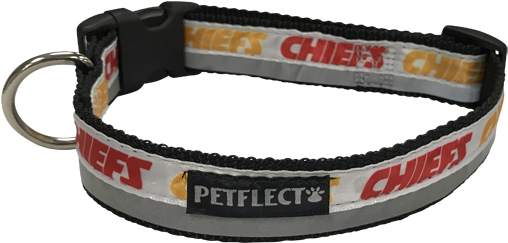 Petflect Kansas City Chiefs Dog Collar - Belt (600x312), Png Download