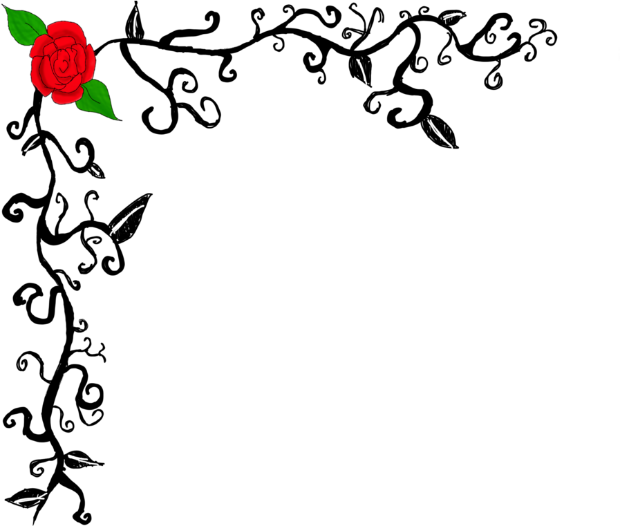 Download Rose Border - Front Page Border Design For Assignment PNG Image  with No Background 