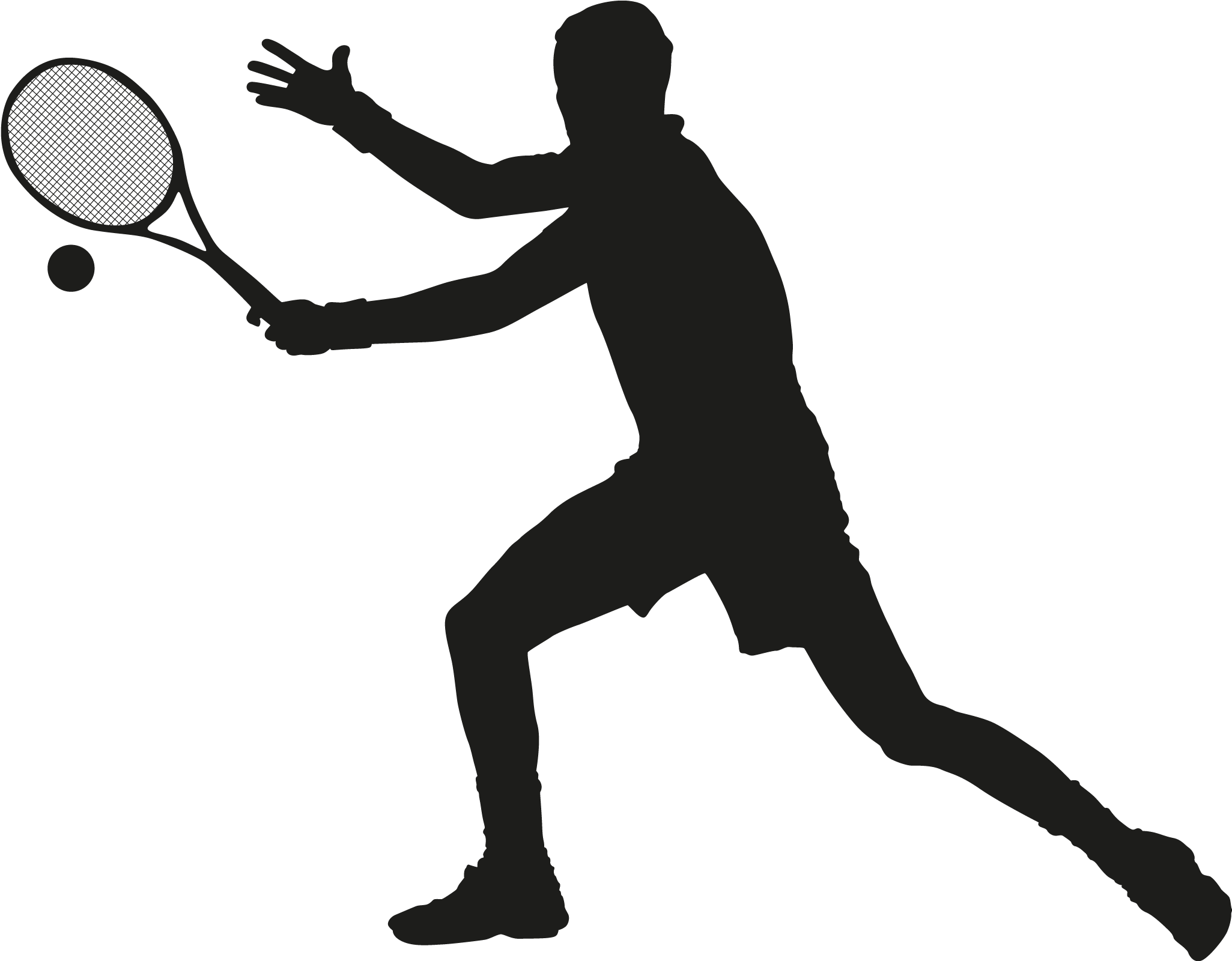 Tennis Ball Silhouette At Getdrawings - Tennis Png (2144x1599), Png Download