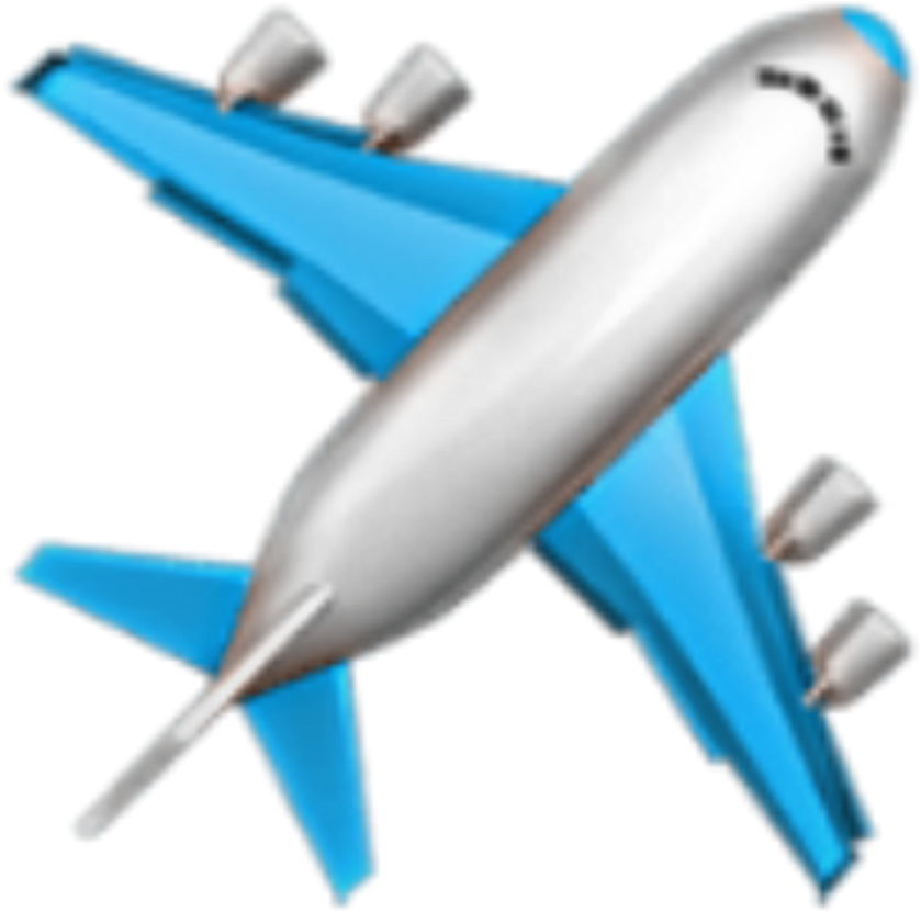 Avion Emojiavion Sticker Emojis Emoji Avionemoji Emojis - Iphone Airplane Emoji (1024x1024), Png Download