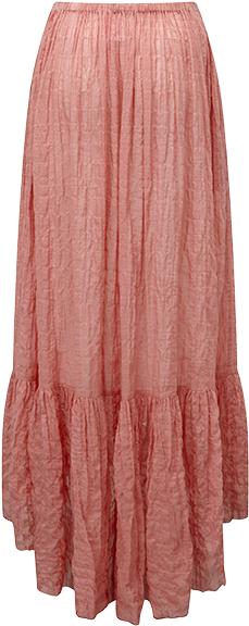 Nicole Cotton Crinkle Maxi Skirt - A-line (414x600), Png Download