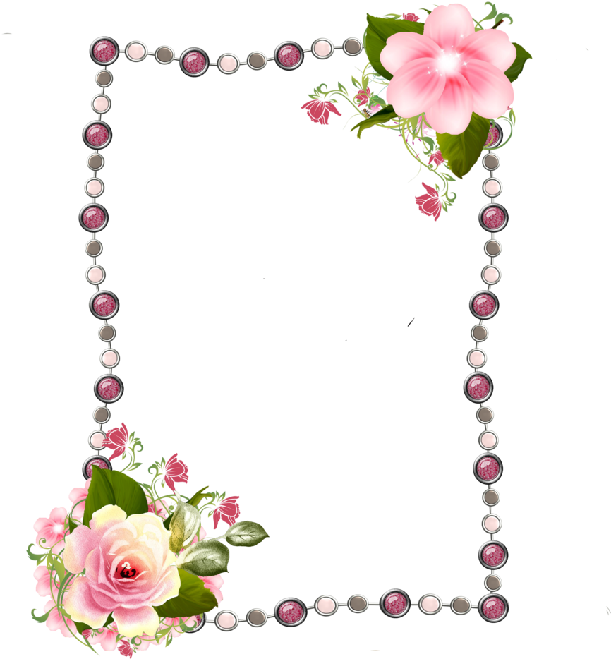 Borders And Frames, Borders For Paper, Cute Frames, - Png Frames Rose (900x1086), Png Download