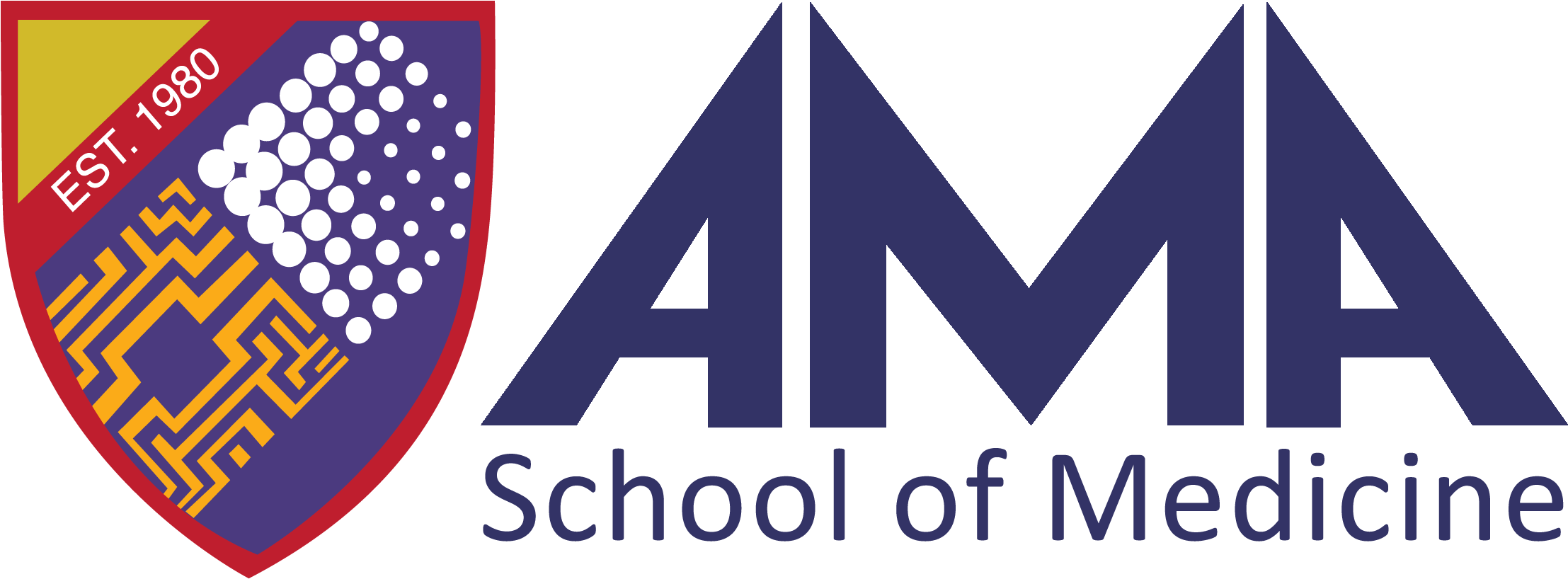 Ama School Of Medicine Official Logo (2254x820), Png Download