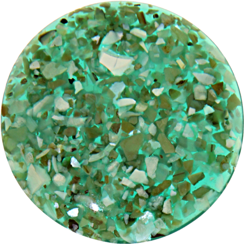 "light Green In Resin" Crushed Shell Insignia 33mm (800x800), Png Download