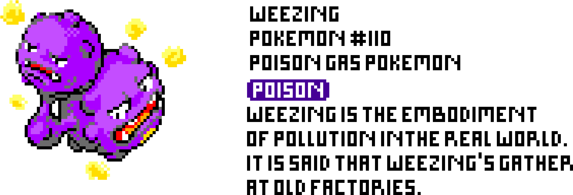 Weezing Pokedex (1960x770), Png Download