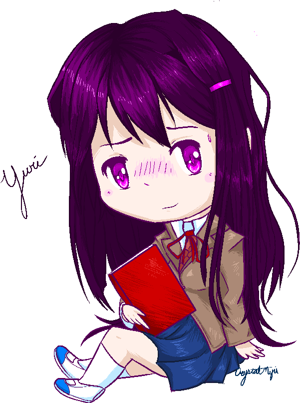 Yuri Drawing Chibi (706x866), Png Download