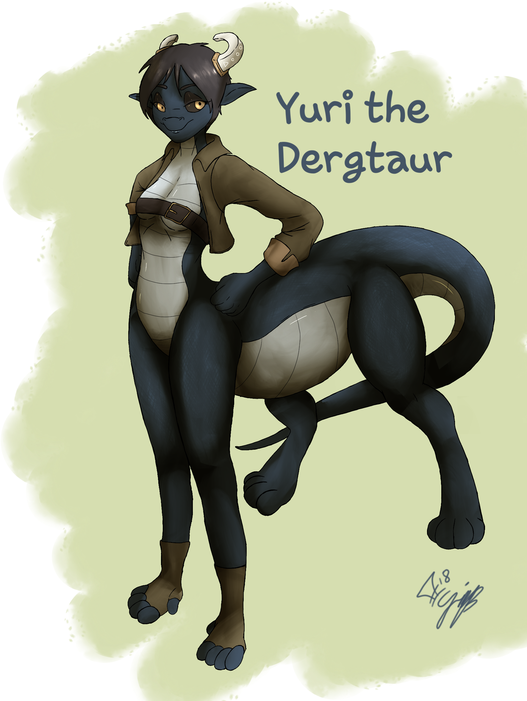 Yuri The Dragontaur (1770x2364), Png Download