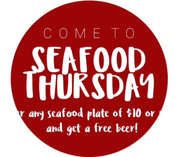 Come To Seafood Thursday Order Any Food Plate Of $10 (613x524), Png Download