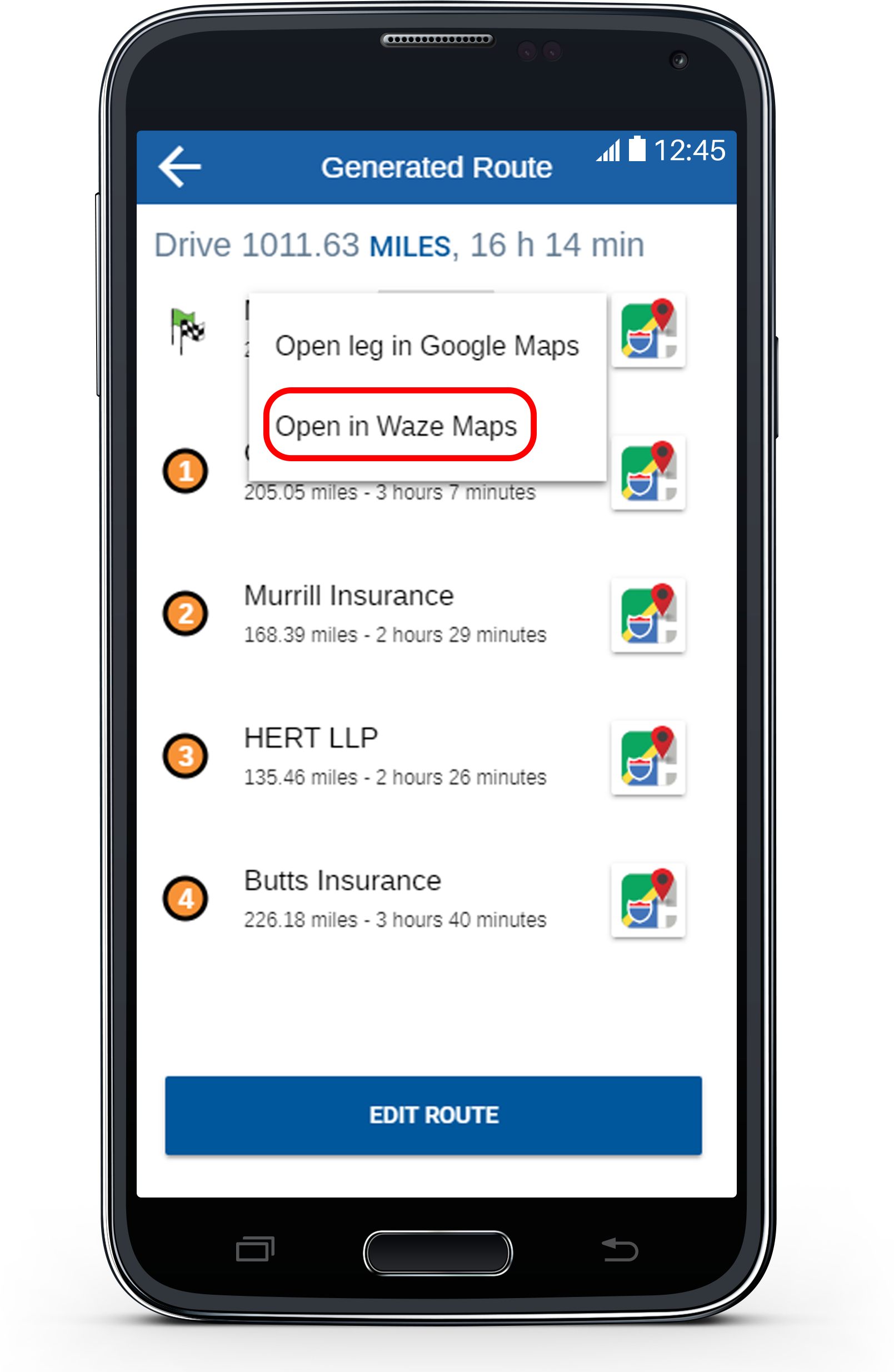 Export Your Route To Waze With Espatial (1608x2548), Png Download