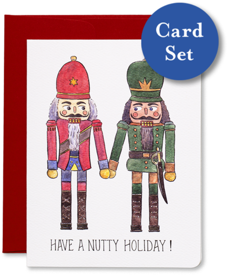 Nutty Holiday Card (600x583), Png Download