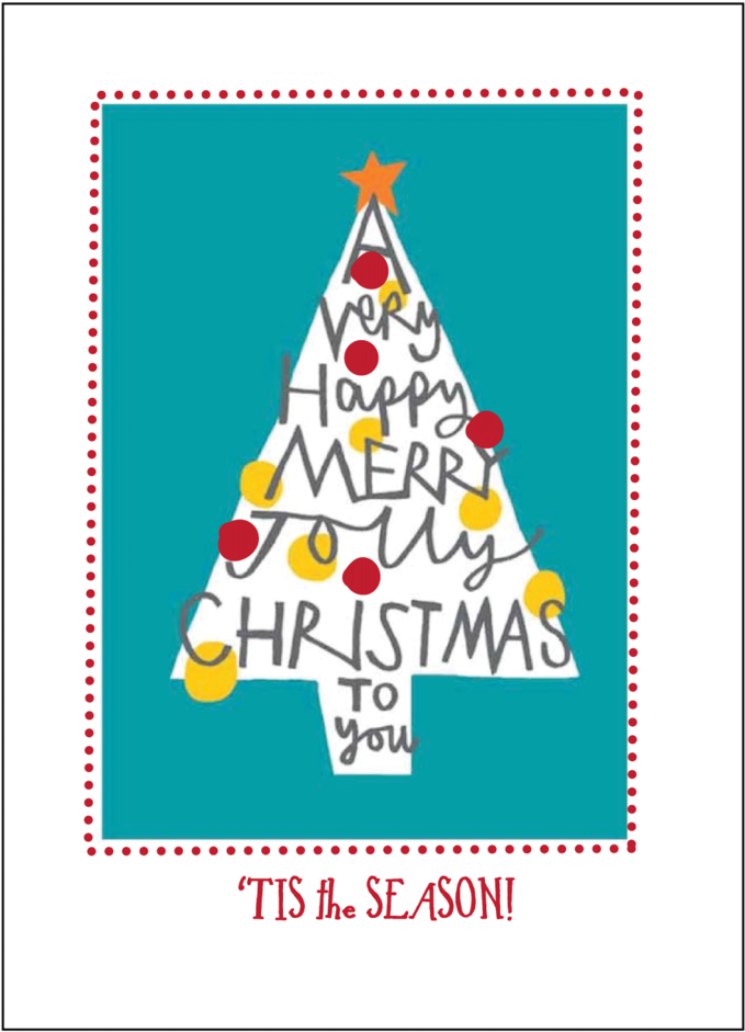 'tis The Season Holiday Card Set (1000x1429), Png Download