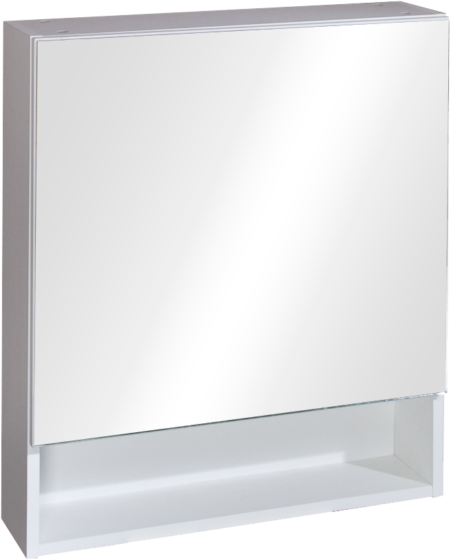Mirror Vanity Shelf Naturel Vario 60 Cm, White (1057x1278), Png Download