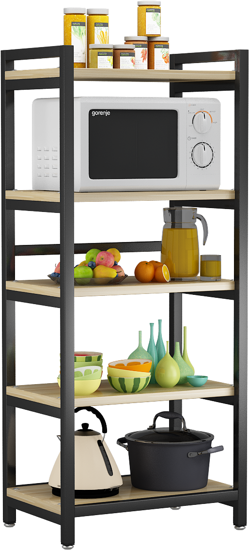 3 Layer White Shelf White 3 Layer White Shelf Black (1200x1200), Png Download