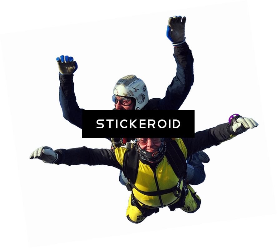Tandem Parachute Jumpers (887x795), Png Download