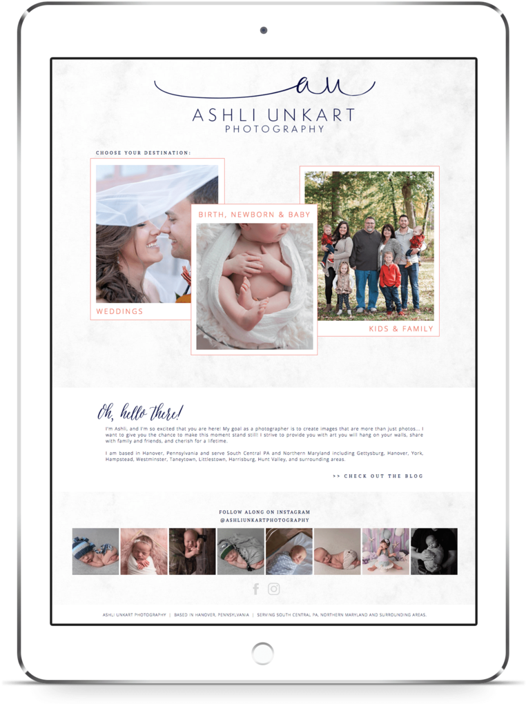 Ipad Image Of A Showit Template Customization By Crystal (800x1047), Png Download