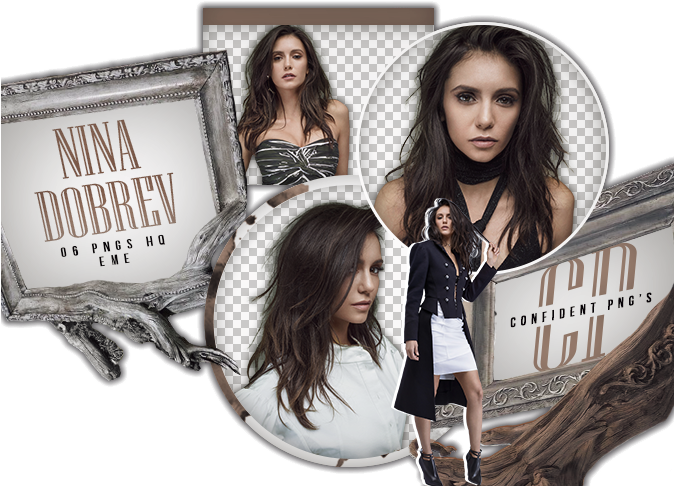 Nina Dobrev Png Pack (673x510), Png Download