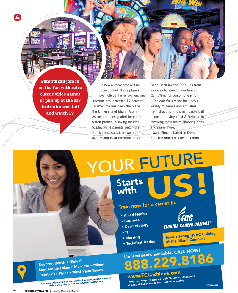 Gametime Miami In Family Matters Magazine Pg3 (800x987), Png Download