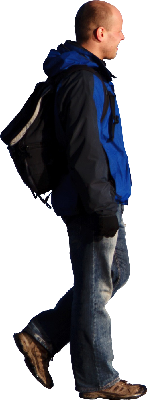 Invierno Hombre Perfil (513x1399), Png Download