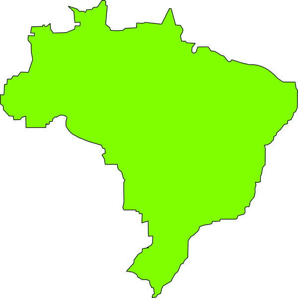 Brazil Map Png (600x600), Png Download