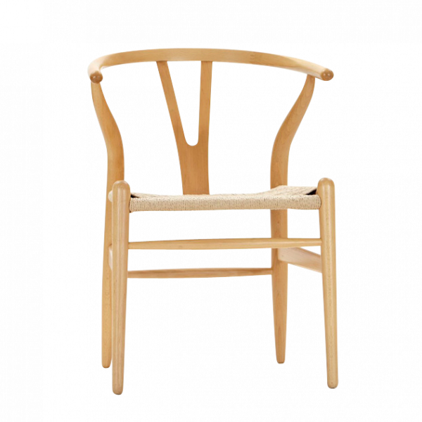 Wishbone Chair Beech Wood (600x600), Png Download