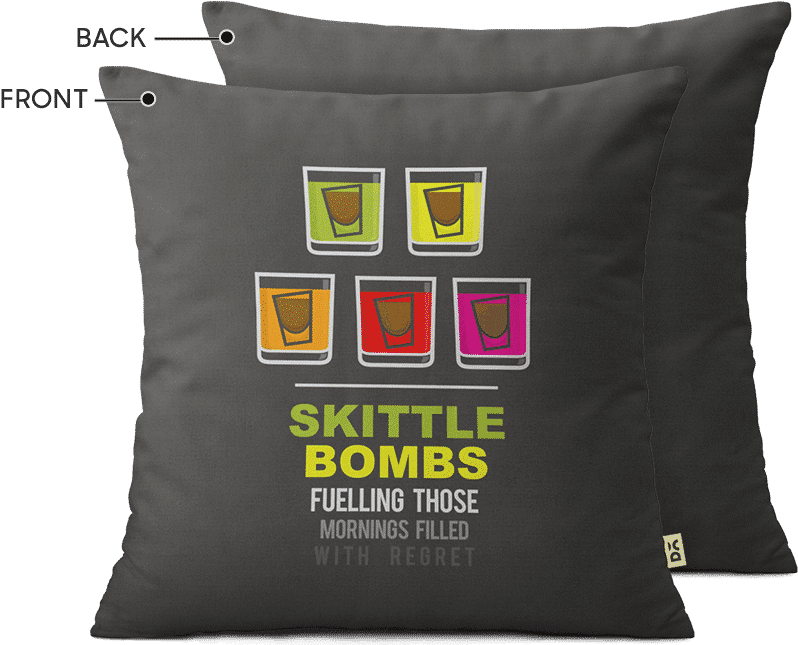 Dailyobjects Skittle Bombs 16" Cushion Cover Two Sided (900x900), Png Download