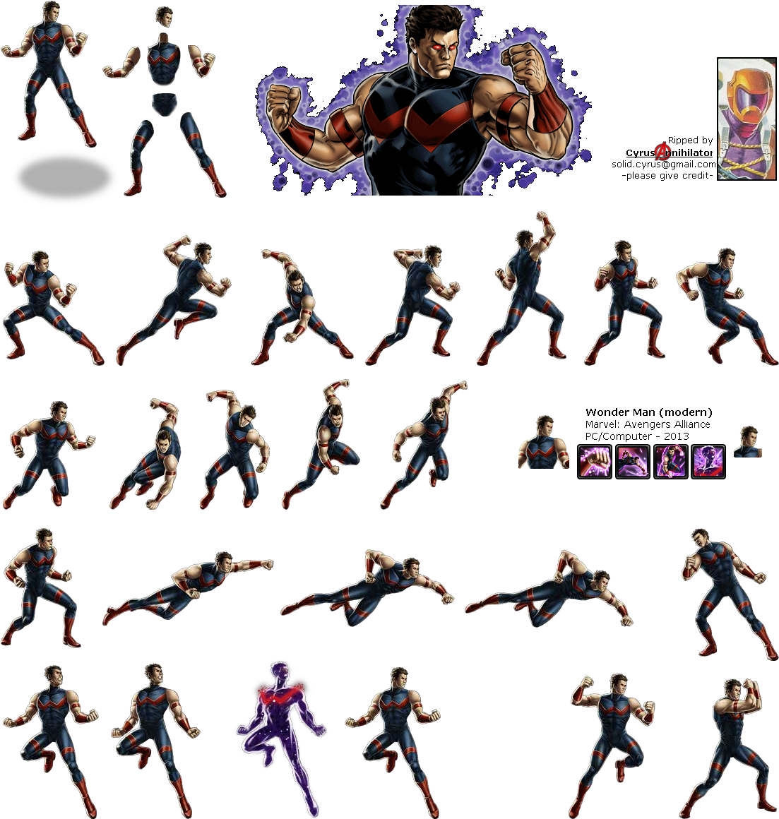 Click For Full Sized Image Wonder Man (1110x1170), Png Download