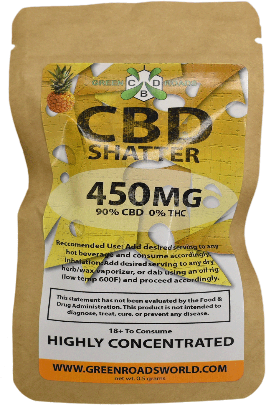 Cbd Shatter Pineapple (1500x1502), Png Download