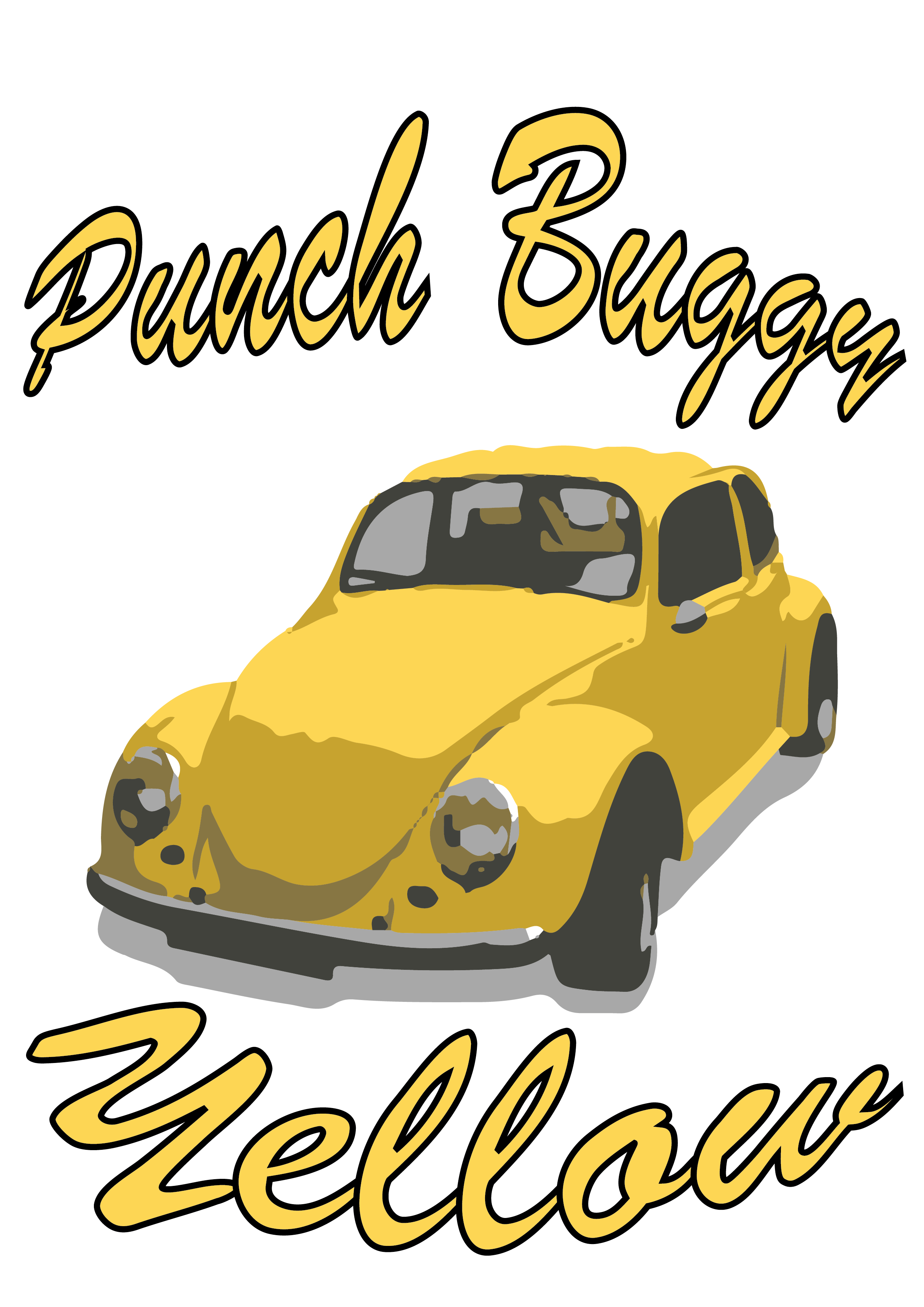 Punch Buggy Yellow (2480x3508), Png Download
