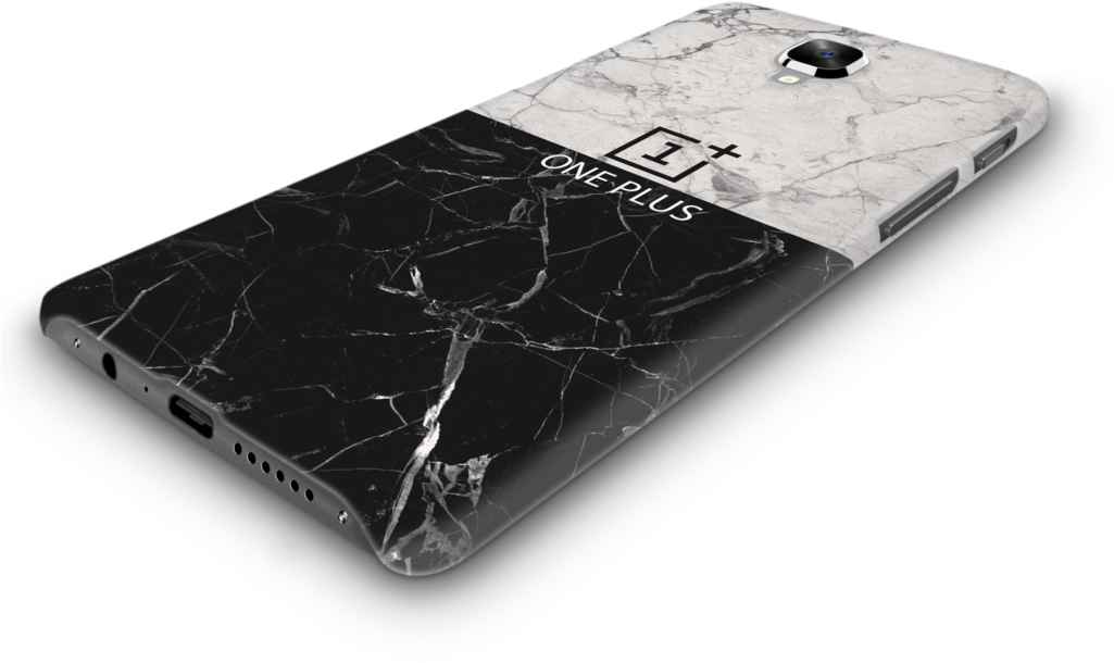 Grey & Black Marble Cover Case For Oneplus (1024x1024), Png Download