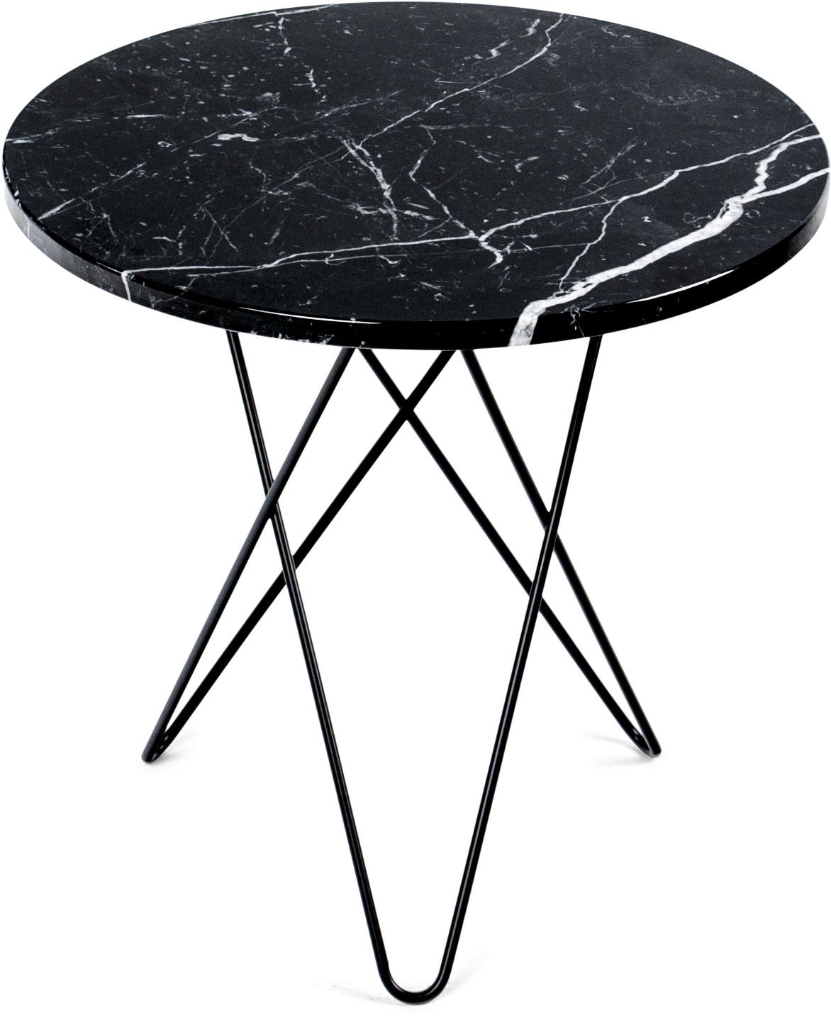 Tall Mini O Table, Black Frame, Black Marble (4288x2848), Png Download