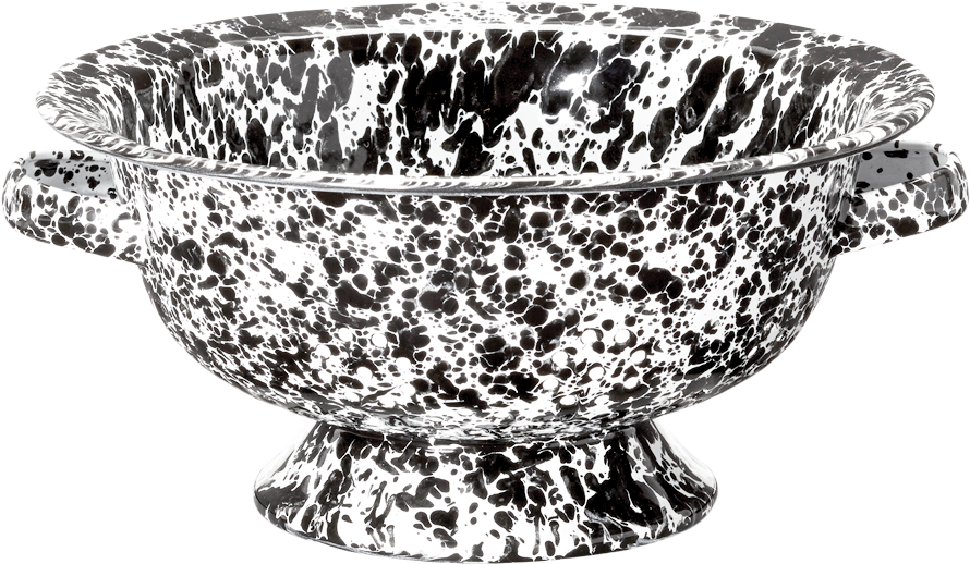 Small Black Marble Collander (900x900), Png Download